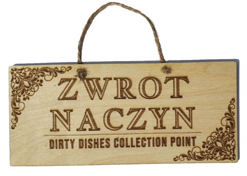 Tabliczka Zwrot Naczyń Dirty Dishes CollectionPoint