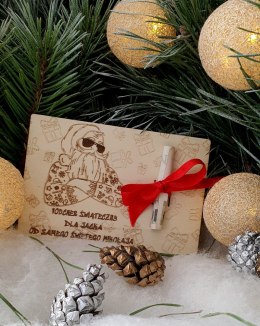 Kartka Voucher bon prezent świąteczny pod choinkę