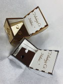 Akrylowe Lustrzane Pudełko na Obrączki złoto/srebro