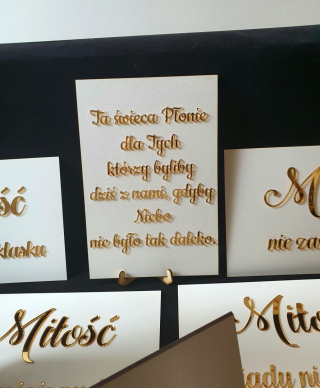 Hymn do miłości zestaw tabliczek ze stojaczkami