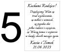 Podziękowania dla rodziców tabliczka Podziękowania dla rodziców tabliczka
