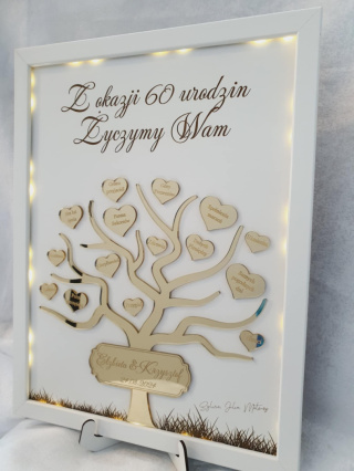 Lustrzane Drzewo Akrylowe – Personalizowany Prezent na Rocznicę i Jubileusz