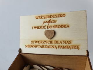 Drewniane Pudełko do Księgi Gości